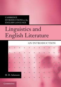 Omslagafbeelding: Linguistics and English Literature 9781107045408