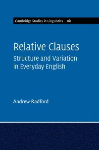 Cover image: Relative Clauses 9781108492805