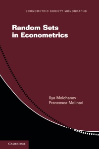 Cover image: Random Sets in Econometrics 9781107121201