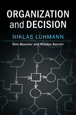 Cover image: Organization and Decision 9781108472074