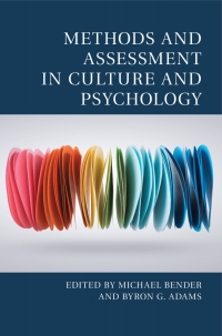 صورة الغلاف: Methods and Assessment in Culture and Psychology 9781108476621