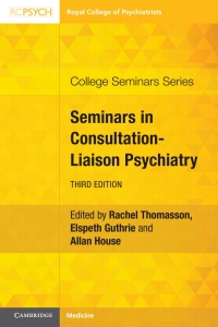 Cover image: Seminars in Consultation-Liaison Psychiatry 3rd edition 9781911623540