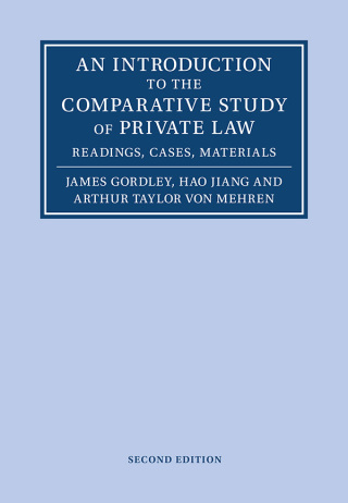 Cover image: An Introduction to the Comparative Study of Private Law 2nd edition 9781108835848
