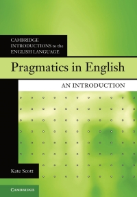 Imagen de portada: Pragmatics in English 9781108836005