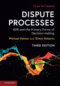 Cover image: Dispute Processes 3rd edition 9781107070547