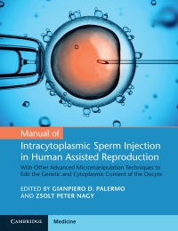 Imagen de portada: Manual of Intracytoplasmic Sperm Injection in Human Assisted Reproduction 9781108743839