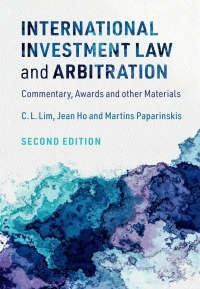Cover image: International Investment Law and Arbitration 2nd edition 9781108842990