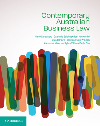 Cover image: Contemporary Australian Business Law 9781108984676