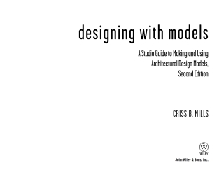 Cover image: Designing with Models 2nd edition 9780471648376