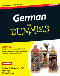 Cover image: German For Dummies, (with CD) 2nd edition 9780470901014