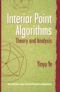 Imagen de portada: Interior Point Algorithms 1st edition 9780471174202