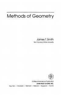 Cover image: Methods of Geometry 1st edition 9780471251835
