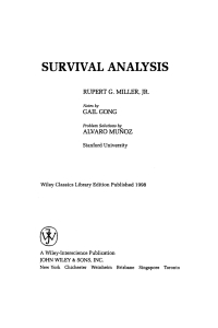 Cover image: Survival Analysis 2nd edition 9780471255482