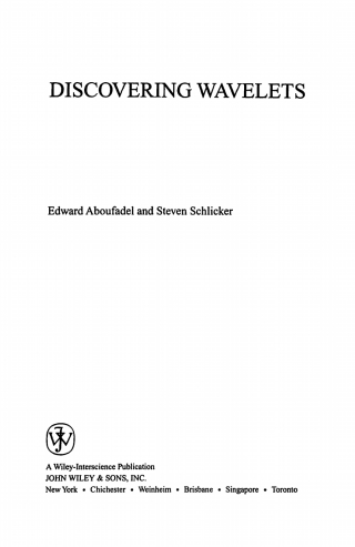 Cover image: Discovering Wavelets 1st edition 9780471331933