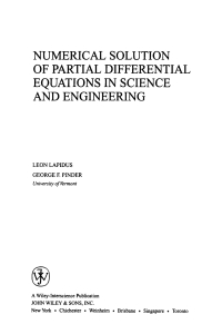 Imagen de portada: Numerical Solution of Partial Differential Equations in Science and Engineering 1st edition 9780471359449