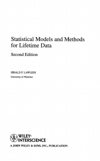 Cover image: Statistical Models and Methods for Lifetime Data 2nd edition 9780471372158