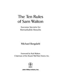 Cover image: The 10 Rules of Sam Walton: Success Secrets for Remarkable Results 1st edition 9780470126837