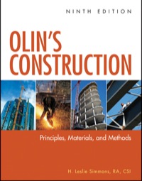 Cover image: Olin's Construction: Principles, Materials, and Methods 9th edition 9780470547403