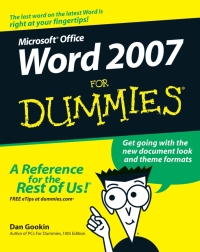 Imagen de portada: Word 2007 For Dummies 1st edition 9780470036587