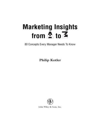 Imagen de portada: Marketing Insights from A to Z 1st edition 9780471268673