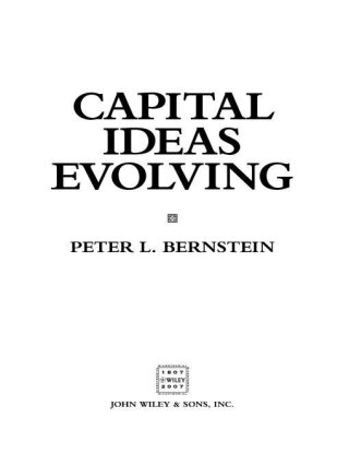 Cover image: Capital Ideas Evolving 1st edition 9780470452493
