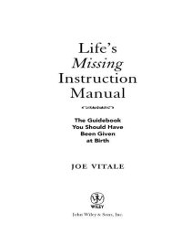 صورة الغلاف: Life's Missing Instruction Manual 1st edition 9781118659663
