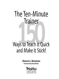 صورة الغلاف: The Ten-Minute Trainer 1st edition 9780787974428