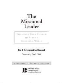 Cover image: The Missional Leader: Equipping Your Church to Reach a Changing World 1st edition 9780787983253