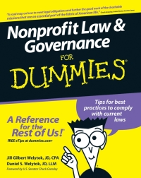 Imagen de portada: Nonprofit Law and Governance For Dummies 1st edition 9780470087893