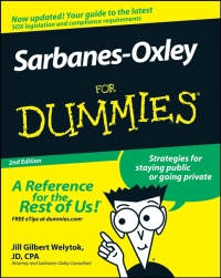 Imagen de portada: Sarbanes-Oxley For Dummies 2nd edition 9780470223130