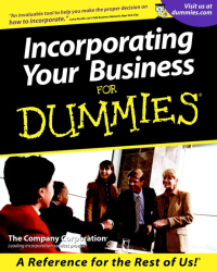 Imagen de portada: Incorporating Your Business For Dummies 1st edition 9780764553417