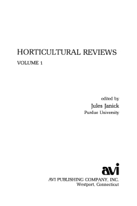 صورة الغلاف: Horticultural Reviews 1st edition 9781118063545