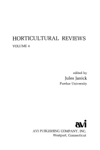 صورة الغلاف: Horticultural Reviews 1st edition 9781118064306