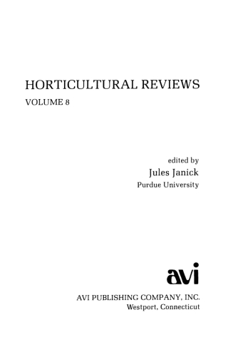 Cover image: Horticultural Reviews 1st edition 9781118064344