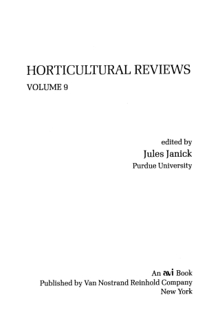 Imagen de portada: Horticultural Reviews 1st edition 9781118064351