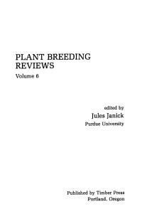 صورة الغلاف: Plant Breeding Reviews 1st edition 9781118064443