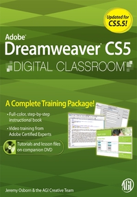 صورة الغلاف: Dreamweaver CS5 Digital Classroom, (Book and Video Training covers CS5 & CS5.5) 1st edition 9780470607749