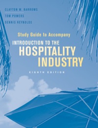 Cover image: Study Guide to accompany Introduction to the Hospitality Industry 8th edition 9781118004432