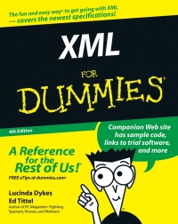 Cover image: XML For Dummies 4th edition 9780764588457