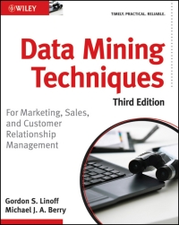 Cover image: Data Mining Techniques 3rd edition 9780470650936