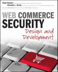 Cover image: Web Commerce Security: Design and Development 1st edition 9780470624463