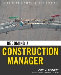 Cover image: Becoming a Construction Manager 1st edition 9780470874219