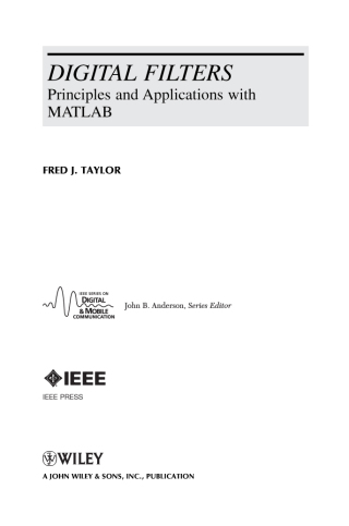 Cover image: Digital Filters 1st edition 9780470770399