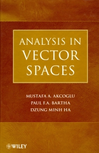 Cover image: Analysis in Vector Spaces 1st edition 9780470148242
