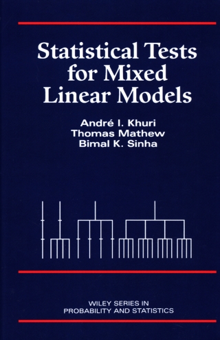 Imagen de portada: Statistical Tests for Mixed Linear Models 1st edition 9780471156536