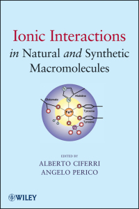 Cover image: Ionic Interactions in Natural and Synthetic Macromolecules 1st edition 9780470529270