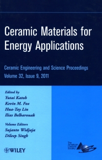 Cover image: Ceramic Materials for Energy Applications: Ceramic Engineering and Science Proceedings, Volume 32, Issue 9 1st edition 9781118059944