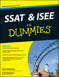 Cover image: SSAT and ISEE For Dummies 1st edition 9781118115558