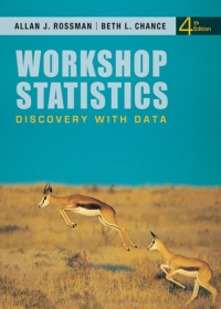 Cover image: Workshop Statistics: Discovery with Data 4th edition 9780470542088