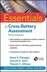 Cover image: Essentials of Cross-Battery Assessment 3rd edition 9780470621950